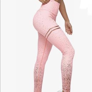 Pink and Gold Patterned Leggings